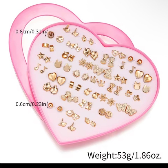 Cute Mini Stud Earrings 36 Pairs/Design Fashion Daily Jewelry for Girls
0422 - Picture 4 of 6